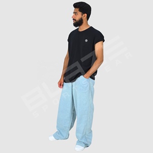 Men's Women's <b>High</b> Quality Heavyweight Straight Denim Pants Custom Loose Fit Eco-Friendly <b>High</b> Street Washed Mid <b>Waist</b> Autumn - Product Image 2