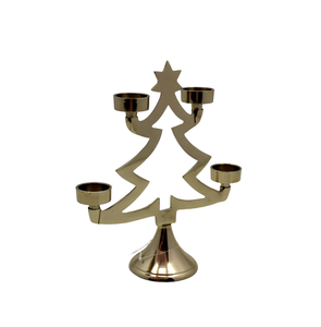 Support de l'Avent en aluminium au design moderne, fini nickel pour fête de Noël, éclairage, décoration, bougeoir fait à la main - Product Image 6