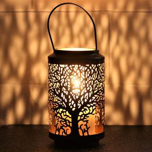 Illuminate Your Space with Our <b>Metal</b> Hurricane Lantern a Perfect Blend of Classic Design for Christmas and Home Decoration - Product Image 3