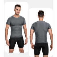 Camisetas de Compresión para Hombre, Tallas Grandes, Elásticas en Cuatro Direcciones, Ajuste Ceñido, Secado Rápido, Transpirables, Antiencogimiento, Absorben el Sudor