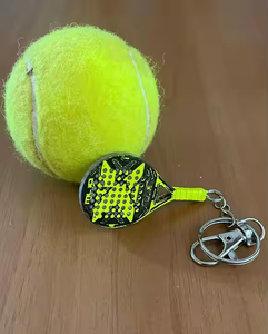 OEM personalizado duradero Padel raqueta llavero mejor diseño de goma PVC silicona llavero - Product Image 5