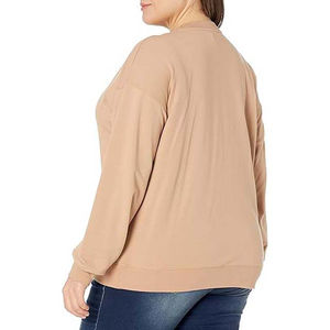 Otoño Invierno 350g Fleece Oversize Pullover Sudadera de mujer 100% algodón Moda al por mayor para mujeres Sudaderas de gran tamaño - Product Image 2