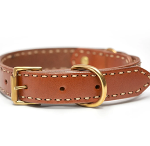 Collier de chien en cuir personnalisé avec étiquette en laiton, chien en cuir personnalisé de haute qualité en cuir vert - Product Image 2