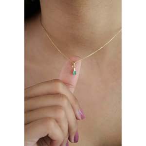 Colgante de Oro con Esmeralda y Diamantes - Product Image 6