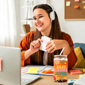 Venta al por mayor <span class=keywords><strong>de</strong></span> fábrica: Vaso Mason <span class=keywords><strong>de</strong></span> vidrio reutilizable personalizado sin BPA con tapas <span class=keywords><strong>de</strong></span> bambú, regalo para el Día <span class=keywords><strong>del</strong></span> <span class=keywords><strong>Maestro</strong></span> 2026 y graduación - Product Image 5