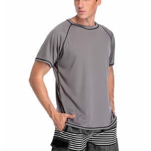T-shirts de sport à manches courtes pour hommes, col rond, ajustés, pour l'entraînement, hauts de performance pour la salle de sport, rashguard BJJ MMA - Product Image 2