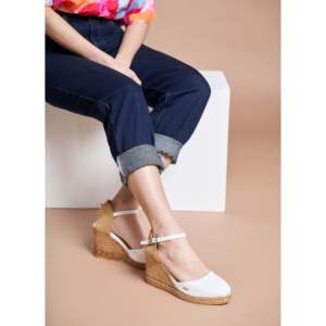 Satuna in edizione limitata espadrillas in tela con zeppa sandali eleganti in materiale di tela - Product Image 3