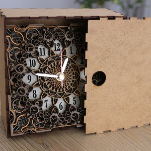 Most selling fantastic wooden table <b>clock</b> offers an excellent alternative to <b>digital</b> displays for classic interiors - Product Image 3