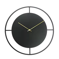 Jam Dinding Logam Kuarsa Art Deco Mewah Sederhana Modern Gaya Antik Set Multi-bagian untuk Dekorasi Ruang Tamu Rumah