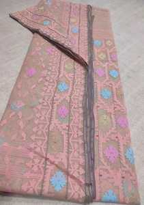 Exclusivo Deshi Dhakai Jamdani Sharee de alta calidad para mujeres JAMDANI tela azul rojo verde dorado cielo azul de Bangladesh - Product Image 6