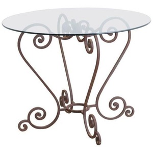 Round metal iron <b>side</b> <b>table</b> with durable powder coated finished for indoor and <b>outdoor</b> spaces including patio and balcony - Product Image 5