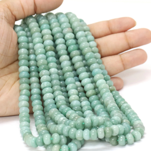 Cuentas Redondas de Amazonita: Piedra Preciosa Verde Mar AAA, 7-8 mm, Hilo de 15 Pulgadas - Product Image 2