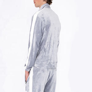 Wholesale Custom <b>Velour</b> <b>Tracksuits</b> Men for Track Suit <b>Tracksuit</b> Embroidery Puff Printed Training Wear Sports Gym Fitness Sets - Product Image 3