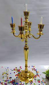 Candelabro de Metal de 5 Brazos para Decoración del Hogar, Pascua, Navidad, Bodas, Cumpleaños, Portavelas de Mesa - Product Image 3