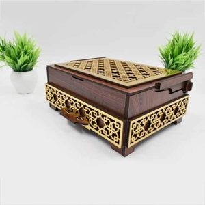 Caja de Joyería de Madera Personalizable, Apta para Muebles, con Acabado Artístico Tallado, para Colocar de Forma Segura en Mesas de Tocador, Bajo Costo - Product Image 5