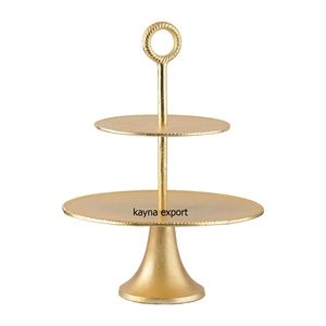 High Quality Two-Tier Wedding Cake <b>Stand</b> Customized Metal <b>Cupcake</b> <b>Stand</b> with Fancy Decorative Top High Quality Cake Tools - Product Image 2
