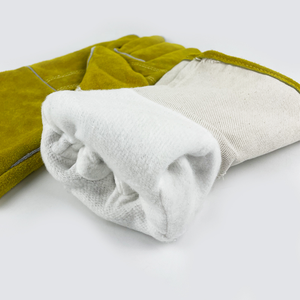 Gants de soudage en cuir de haute qualité, longs, en cuir de vache véritable, pour hommes, résistants à la chaleur, gants de sécurité TIG - Product Image 6