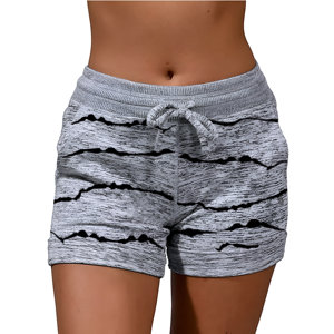 2025 femmes taille haute Gym Sweat Shorts élastique survêtement Polyester Trey coton polaire hiver Jogging porter - Product Image 6