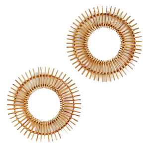 Handmade Unique Natural <b>Rattan</b> Round Wall-Mounted <b>Mirror</b> Decorative Wall <b>Mirror</b> For Home and Office from Vietnam - Product Image 1