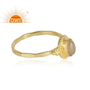 Hot Selling Sterling <b>Silver</b> 18K Gold <b>Plated</b> Natural Ethiopian Opal Gemstone Stackable Ring Jewelry for Women Gift for Her - Product Image 3