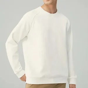 Fabricant Unisexe Hommes Hommes Blanc 100% Polyester Logo Personnalisé Sweat à Capuche Imprimé Bouffant Full Crewneck Sweatshirt - Product Image 6