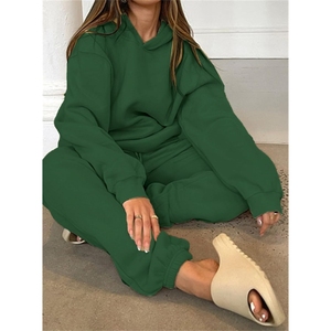 Chándales de 2 piezas informales para mujer de primavera y otoño, Sudaderas con cuello levantado, chándal cómodo y elegante para mujer - Product Image 2