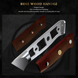 Cuchillo de Chef de cocina de acero al carbono Damasco japonés profesional de fábrica de cubiertos OEM ODM personalizado al por mayor hoja afilada fija - Product Image 4