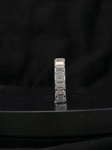 Labgrown diamant cvd Tennis Eternity Ring Jewelry D/VVS Emerald full band pour hommes et femmes - Product Image 2