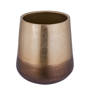 Hot Selling Durable Copper Round Iron Pot Modern Design Home Decor Metal Base Planter/<b>Vase</b> Garden Plants Versatile <b>Vases</b> Product - Product Image 3