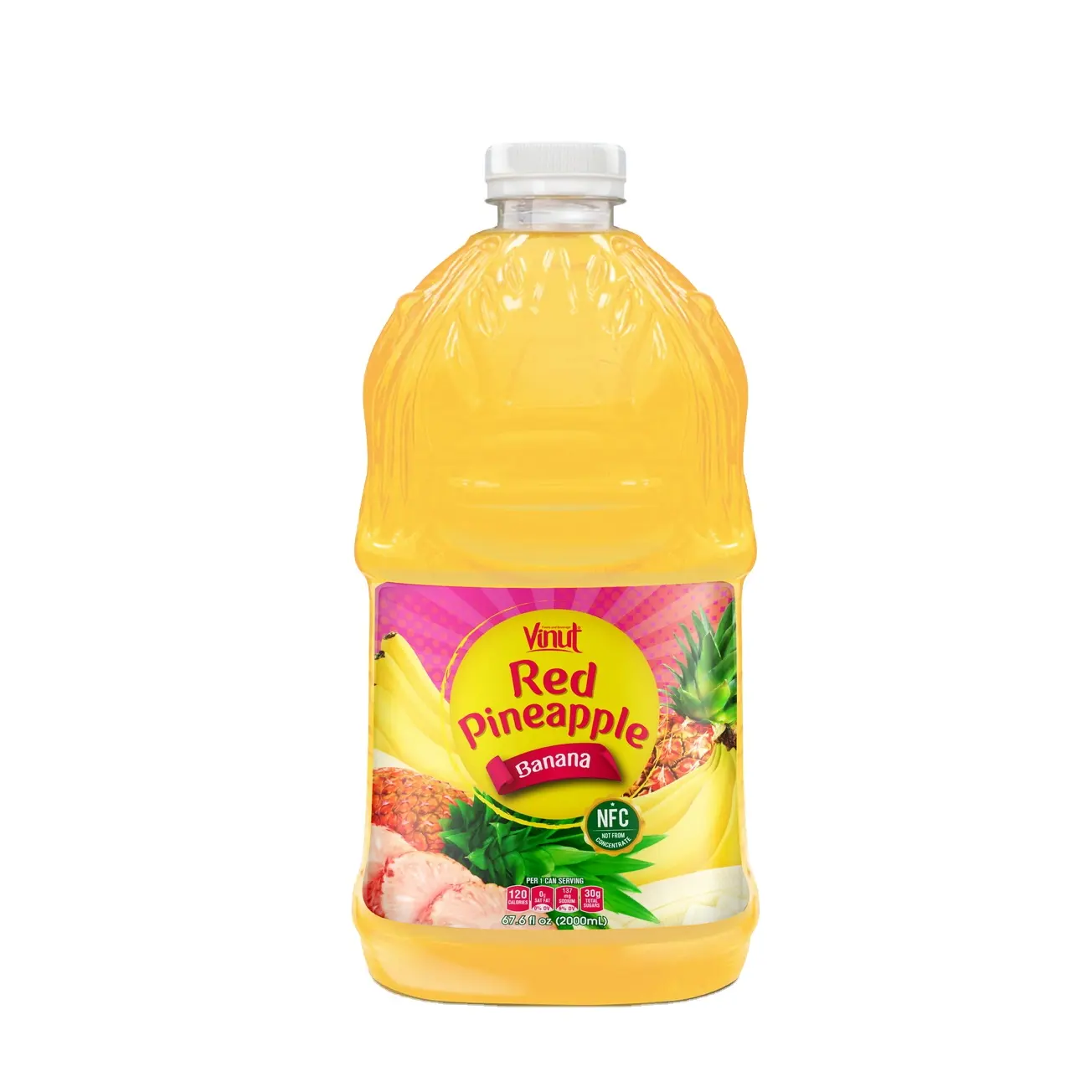 67.6 fl unzen VINUT Red Pineapple Juice trinken mit Banana (familie größe) aloe vera ananas saft obst saft Oem Manufacturer