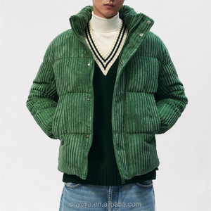 OEM Custom Logo Winter Loose Bubble Down Puffer <b>Corduroy</b> Padded <b>Jacket</b> for <b>Men's</b> - Product Image 1