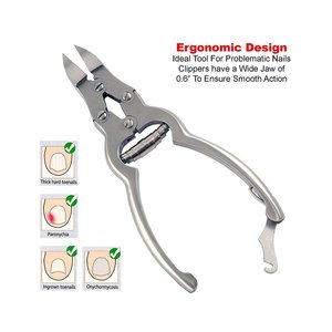 Coupe-ongles en porte-à-faux professionnel 6 ''coupe-ongles robuste en acier allemand mâchoires incurvées serrure à ressort de baril - Product Image 3