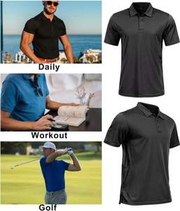 100% coton manches longues pour Polo T-Shirt motif solide tricoté grande taille Option décontracté personnalisé imprimé photos Logo-en quantité - Product Image 3