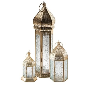hot sale <b>Candle</b> Lantern <b>Square</b> Shaped Nickle Plated Finished Metal & Glass <b>Candle</b> Lantern with Handle Handmade - Product Image 6