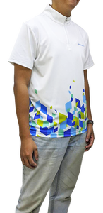 <b>Geometric</b> Quick-Cooling Moisture-Wicking Short-Sleeve Polo <b>Shirt</b> - Product Image 4