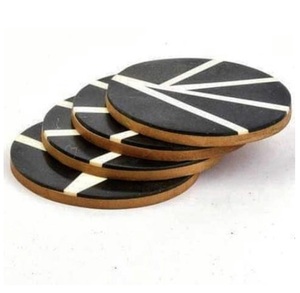 Ensemble de sous-verres en résine et incrustation d'os faits à la main avec support fabricant direct tasse à thé tapis de service pour la maison cuisine et vaisselle - Product Image 2