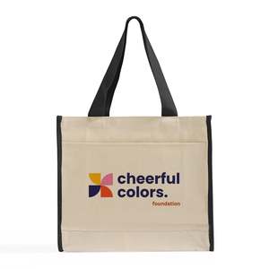 กระเป๋าผ้าแคนวาสแบบหนาสั่งทำพิเศษพร้อมขอบสี กระเป๋าผ้าฝ้ายสั่งทำพร้อมโลโก้-TF211 - Product Image 3