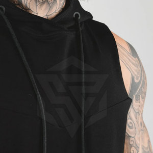 Gym Stringer <b>Hoodie</b> <b>Sleeveless</b> Muscle Tank With Hood Athletic <b>Hoodie</b> Tank Top Breathable <b>Men</b> <b>Sleeveless</b> Gym Wear - Product Image 6