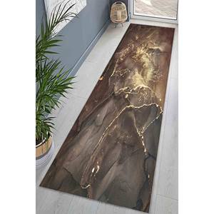 Brown Gold Marble <b>Chenille</b> <b>Rug</b>: Modern Salon Decor,Nonwoven Thin <b>Rug</b> - Product Image 4