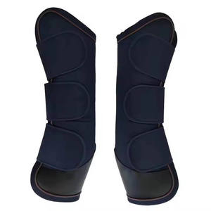 Bottes de tendon en néoprène pour chevaux Bottes de protection des jambes Enveloppes de cheval de sécurité avec fourrure Équitation Équipement vétérinaire équin - Product Image 3