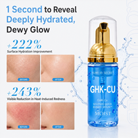 Sérum Visage Hydratant et Raffermissant au Peptide de Cuivre GHK-Cu Effet Bulle, Soin de la Peau Repulpant, Marque Privée OEM ODM