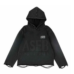 เสื้อฮู้ดผู้ชายแบบสั่งตัดสไตล์สตรีทโอเวอร์ไซส์ผ้าคอตตอน100% สำหรับฤดูหนาว - Product Image 1