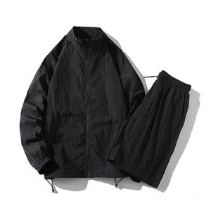 Chaqueta de cuero de manga corta bordada con cremallera Bomber de trabajo de parche de alta calidad personalizada para hombre - Product Image 2