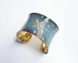 Brazalete de cobre pesado hecho a mano de estilo antiguo y moderno Diseño antiguo religioso tradicional y tradicional - Product Image 2