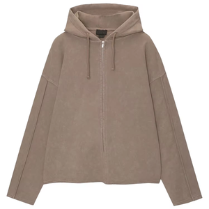 Oversized <b>Zip</b> Hoodies 450 gsm french terry <b>full</b> <b>zip</b> up hoodies high quality streetwear custom mens <b>zip</b> hoodie <b>sweatshirts</b> - Product Image 5