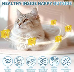 Fromage à mâcher multi-vitamines, croquant et crémeux pour chat-Soutient l'énergie, la peau et le pelage - Product Image 3