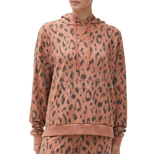 <b>Women's</b> Winter Season Hoodie Quick Dry Casual Cotton Polyester Printed Knitted Fabric <b>Lined</b> Front Made Pakistan Hooded Collar - Product Image 1