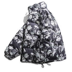 2023พัฟสำหรับผู้ชายสีดำอบอุ่นกำหนดโลโก้ได้เองสำหรับฤดูหนาว - Product Image 3