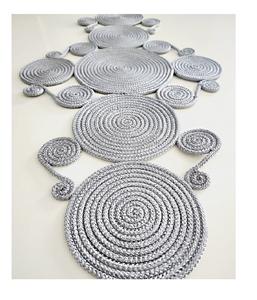 Napperons festonnés en rotin tissé à la main, napperons ronds et sets de table en rotin pour table à manger - Product Image 3