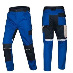 Men CE Certified Reflective Breathable <b>Work</b> <b>Pants</b> Polyester Needle Detection Safety Uniform High Visibility Protective <b>Black</b> - Product Image 2